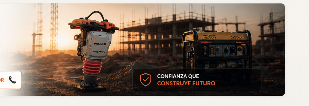 Equipos VAGUER en obra al atardecer, confianza que construye futuro